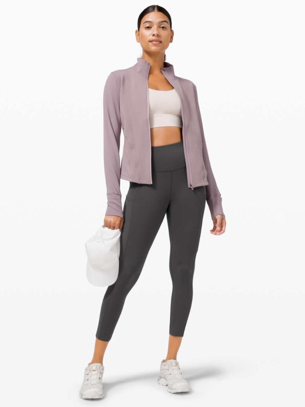 Lululemon Fast and Free High-Rise Crop II 23" Graphite Grey Size 8